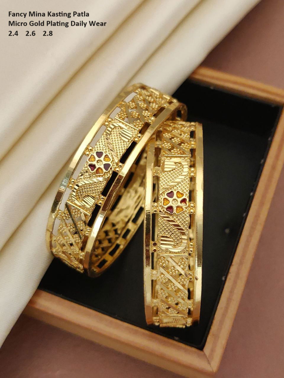 Designer Micro Gold Plating Bangles Catalog
